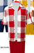 Mens Red and White Checkered Short Sleeve Shirt Set – Casual Two-Piece Summer Outfit With Walking Suit Plus Matching Pants
