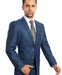 Men’s Indigo Blue Sharkskin Suit – Textured Shiny Formal Suit for Wedding, Business, 2 Buttons Slim Fitted