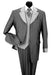 Men’s Grey Pinstripe Zoot Suit 3 Piece – 1920s Gangster Vintage Wide Lapel Suit with Vest for Wedding, Party