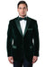 Men’s Dark Green Velvet Tuxedo Dinner Jacket – Slim Fit Formal Blazer with Satin Peak Lapel Lape