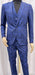 Men’s Saphire Blue Paisley 3-Piece Suit – Slim Fit Designer Tuxedo Set for Weddings and Formal Events in Cobalt Blue Color
