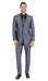 Men’s Dark Grey Shiny Two-Piece Suit – Slim Fitted Formal Jacket and Tailored Pants - Sateen Metalic in Charcoal Gray Color