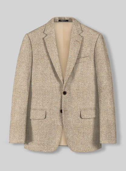 Men’s Light Tan Sand Tweed Cowboy Blazer – Country Style Western Jacket for Casual, Ranch, Saco Para Vaquero