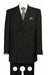 Men’s Black Pinstripe Double Breasted Suit – Peak Lapel Classic Fit Formal Business Conservative settle stripe