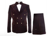 Men’s Dark Brown Velvet Blazer and Pants 2 Piece Suit, Double Breasted Formal Dinner Suit for Weddings, Prom