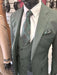 Men’s Forest Green Three Piece Suit – Double Breasted Vest Formal Wedding and Business Suit Set Olive Green Slim Fit