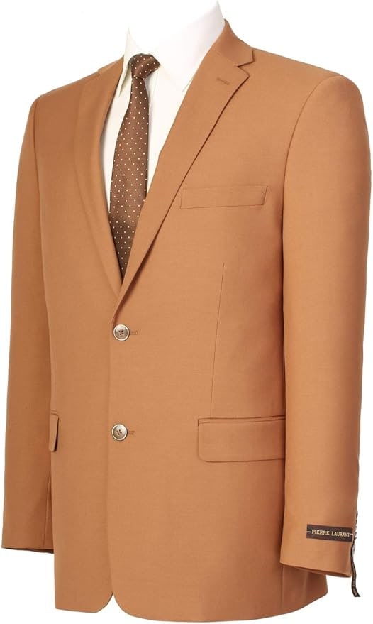 Mens Camel Brown Rustish Two-Button Classic Fit Sport Coat – Modern Blazer for Business and Special Occasions - Image 6