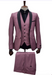 Men's Rose Pink Tuxedo Suit – Luxury Three-Piece Formal Wear with Black Satin Lapel Dusty Mauve Color