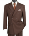 Men’s Brown Vintage Double Breasted Suit, Classic 1940s Style Formal Wedding Business Suit Set