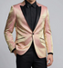 Men’s Rose Gold Tuxedo Jacket – Black Peak Lapel Wedding, Prom and Formal Dinner Blazer