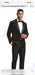 Men’s Black Velvet Dinner Jacket Blazer with Satin Lapel – Formal Evening Tuxedo Style Jacket Polk Dots Pattern + Free bowtie