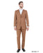 Mens Camel Brown Copper Western 3 Piece Suit – Classic Country Style Blazer Vest Pants Set, Formal Cowboy Suit Outfit