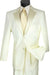Men’s Ivory Tuxedo Suit with Satin Notch Lapel – Formal Wedding and Evening Wear Suit in Cream Off White Color