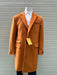 Men’s Orange - Rust Wool Blend Long Overcoat – Topcoat Carcoat Topcoat