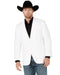 Mens White Western Blazer – Classic Cowboy Style Sport Coat for Formal - Cowboy Jacket