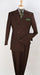 Men’s 6 on 3 Style Brown Double Breasted Suit with Wide Leg Pleated Pants, Classic Formal 2 Piece Dress Suit Set