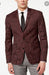 Mens Burgundy and Black Paisley Tuxedo Blazer – Slim Fit Formal Dinner Jacket