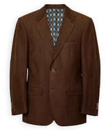 Men’s Brown Suede Western Blazer – Cowboy Sport Coat Jacket for Weddings & Country Wear