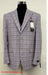 Men’s Lilac Lavender Windowpane Check 3 Piece Suit – Lilac Plaid Formal Suit with Vest for Wedding, Prom and Business Events