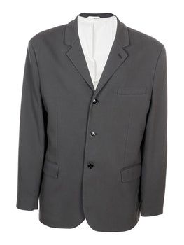 Mens Charcoal Grey Three Buttons Western Blazer – Classic Fit Cowboy Style Three Button Formal Dress Jacket