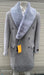 Men’s Light Grey Double Breasted Overcoat with Faux Fur Shawl Collar – Winter Luxury Coat Wool Fabric