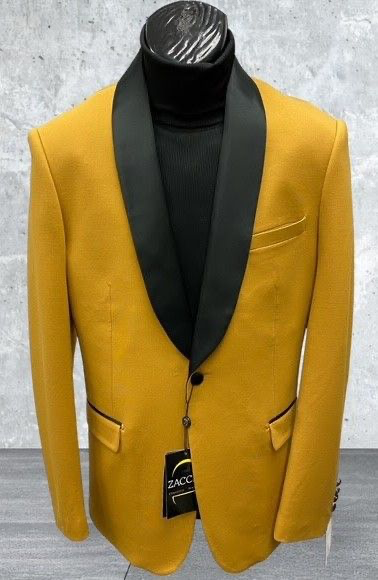 Men's Gold Shawl Lapel Blazer Tuxedo Dinner Jacket – Luxury Formal Blazer Jacket for Wedding, Party and Evening Events - Image 10
