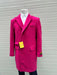 Men’s Hot Pink Wool Blend Overcoat – Topcoat Carcoat Winter Fabric