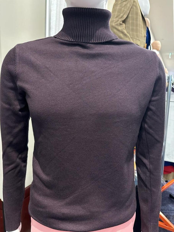 Men's Brown Turtleneck Sweater – Classic Slim Fit Knit Pullover for Fall and Winter - Image 5