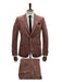 Mens Mauve Velvet Suit – 2 Piece Ultra Slim Fit Blazer and Pants Formal Set in Light Brown Tuxedo