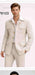 Mens Tan Beige Safari Military Walking Suit Set – Casual Two Piece Outfit Lightweight Summer Blazer and Pants Set Classic Casual Wear