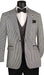 Men’s Black and White Houndstooth Gatsby Inspired Suit – Vintage Style Formal Suit for Wedding, Prom and Classic Events Blazer + Black vest + Black Pants