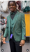 Men’s Emerald Green Paisley Tuxedo 3-Piece Suit – Slim Fit Formal Blazer, Vest, and Pants for Weddings, Proms