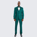 Men’s Emerald Green Textured 3-Piece Suit – Polk Dot Pattern Formal Wedding, Prom, and Evening Wear Outfit