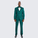 Men’s Emerald Green Textured 3-Piece Suit – Polk Dot Pattern Formal Wedding, Prom, and Evening Wear Outfit