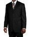 Men’s Black Three Button Blazer – Classic Formal Suit Jacket for Business, Office, Sport Coat
