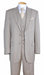 Men’s Light Tan Pinstripe 3 Piece Suit with Jacket, Vest, and Pants | Shadow Stripe Tone Tone Pleated Pants Classic