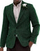 Men’s Green Western Blazer Jacket – Classic Cowboy Style Sport Coat for Wedding, Party and Formal Events