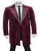 Men’s Burgundy Tuxedo in  Velvet  Long Blazer – Victorian Cutaway Tuxedo Suit 1920s Gangster Style Long Jacket with Black Pants