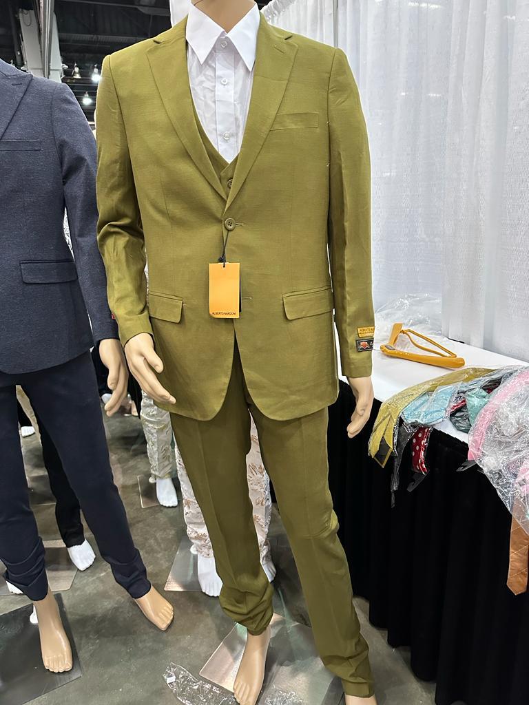 Men’s Olive Green Blazer Sport Coat –Fabric Summer in pistachio sage green
