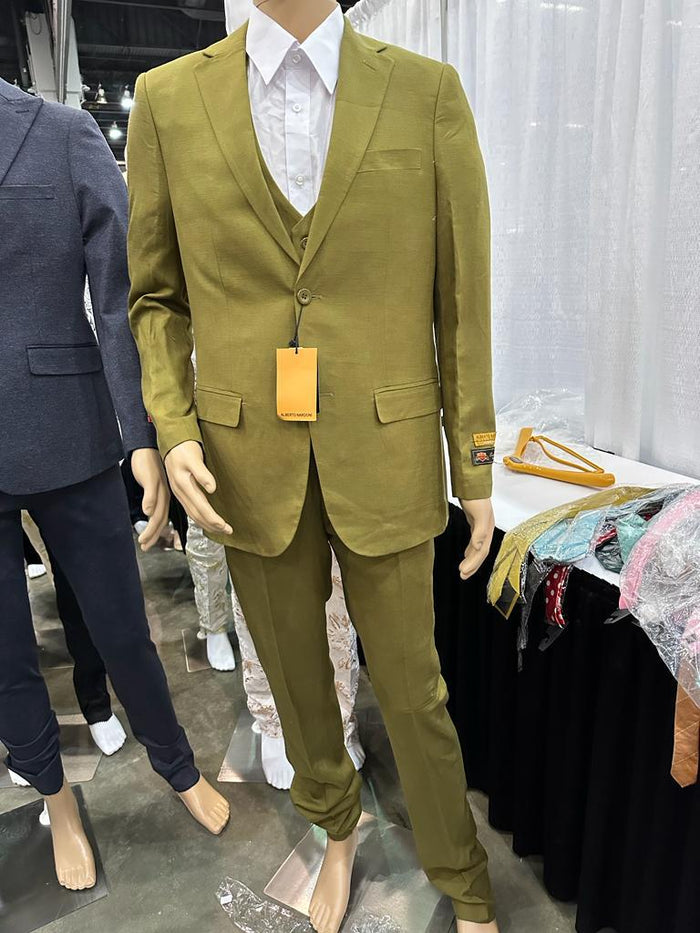 Men’s Olive Green Blazer Sport Coat –Fabric Summer in pistachio sage green