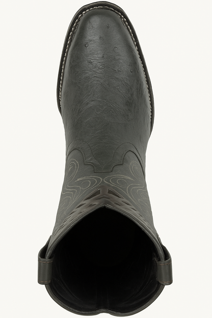 Men's Wild West Smooth Ostrich Skin 3X Toe Boots 29504-B - Image 13