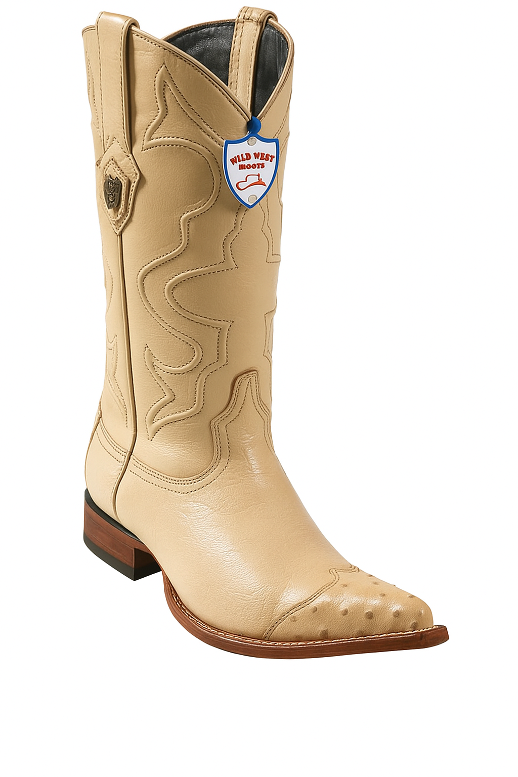 Men's Wild West Smooth Ostrich Skin 3X Toe Boots 29504-B - Image 17
