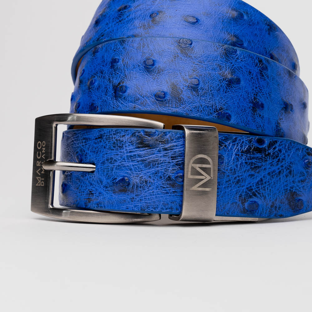 Marco Di Milano Domenico Belt Electric Blue Leather Shoe