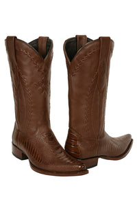 Ostrich Leg Cowboy Boots Snip Toe