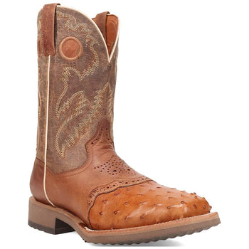 Dan Post Martel Tan/Brown Ostrich Leather Western Boots - Image 4
