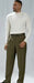 Pacelli Olive Green Pleated Baggy Fit Dress Pants Unhemmed Unfinished Bottom Men'S Wide Leg Trousers - Cheap Priced Dress Slacks For Men On Sale