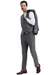 Men's Stacy Adams Vested Vintage Herringbone Tweed Suit in Grey