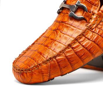 Marco Di Milano Parma Caiman Belly Bit Drivers Brandy