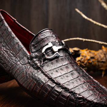 Marco Di Milano Parma Black Cherry Leather Oxfords