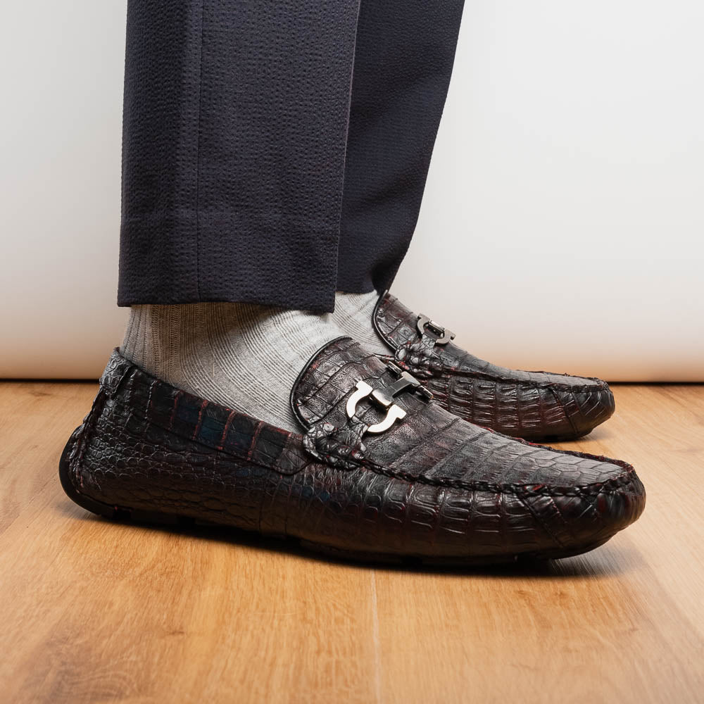 Marco Di Milano Parma Black Cherry Leather Oxfords